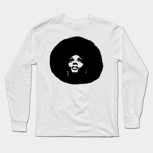 Diana Ross Pop Art Portrait Long Sleeve T-Shirt by phatvo